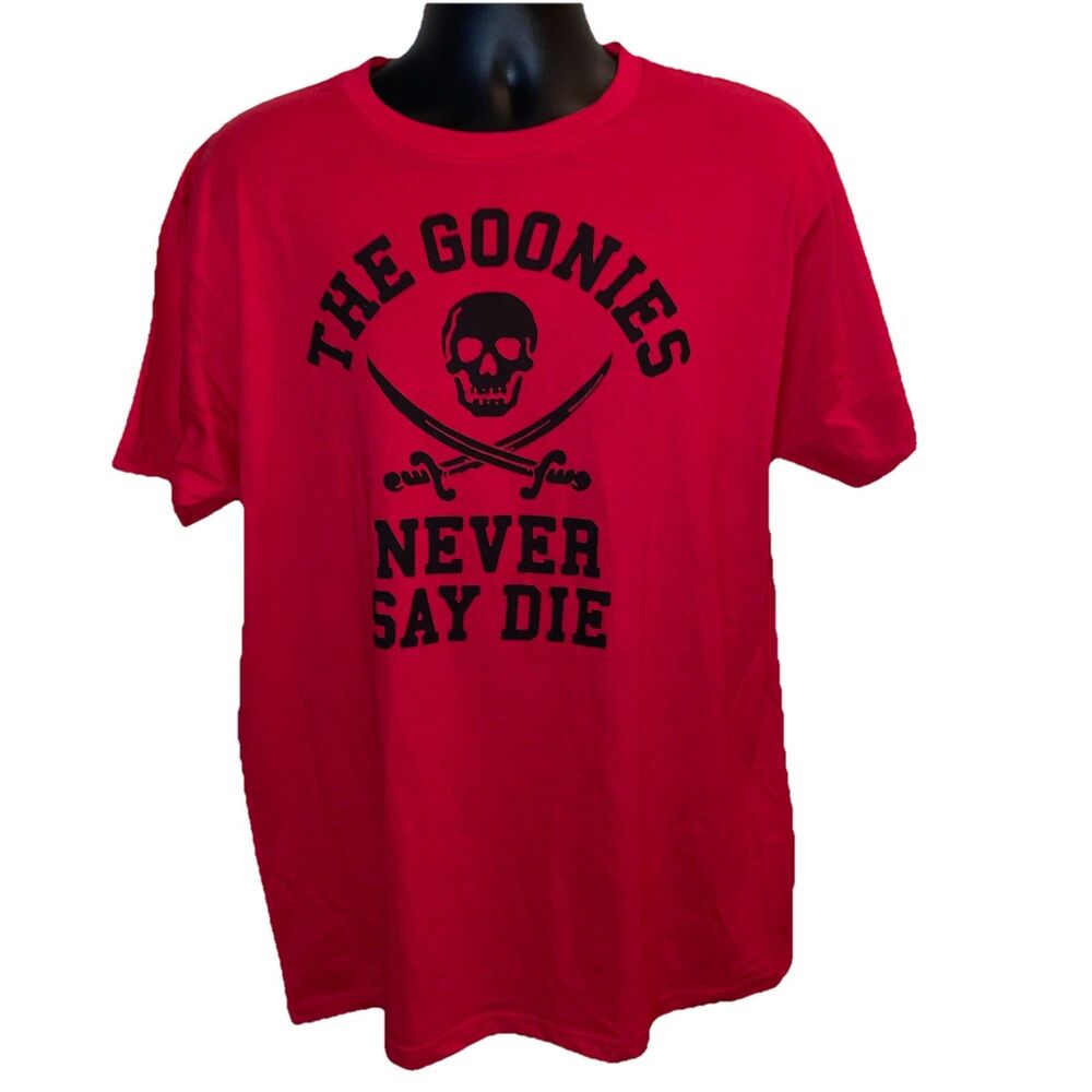 The Goonies Never Say Die Official Licensed T Shirt Men's Size Large Red